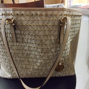 Michael Kors large studded tote bag